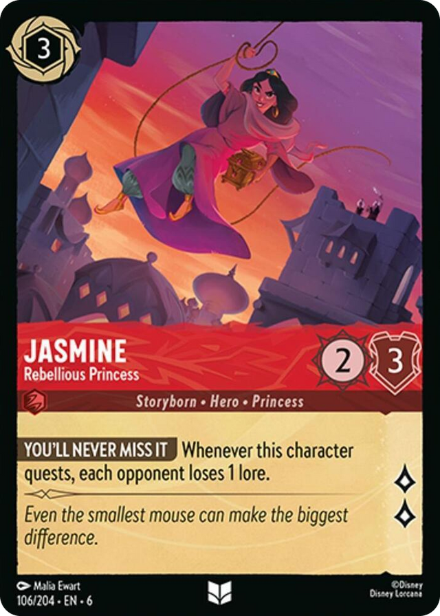 0106 Jasmine - Rebellious Princess Uncommon Azurite Sea