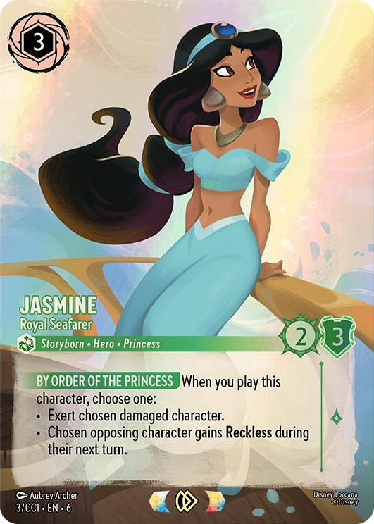 0003 Jasmine - Royal Seafarer Promo Disney Lorcana Promo Cards