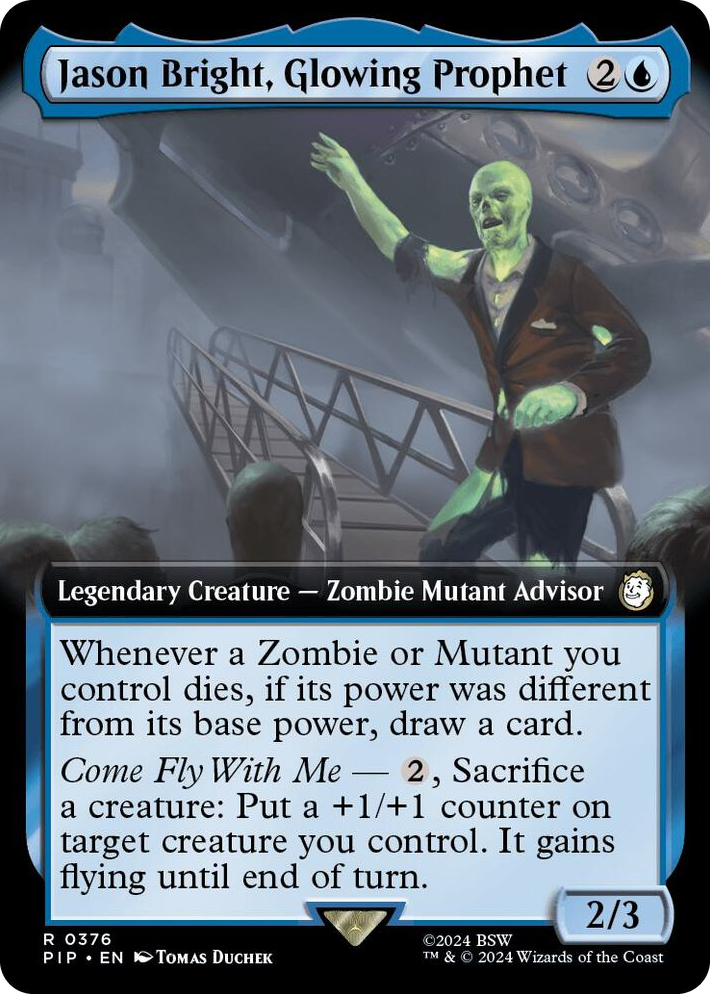 0376 Jason Bright, Glowing Prophet (Extended Art) R Universes Beyond: Fallout