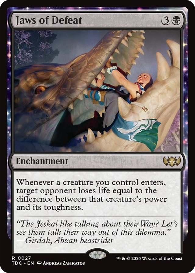 Jaws of Defeat #27 R - Commander: Tarkir: Dragonstorm Pokemon card