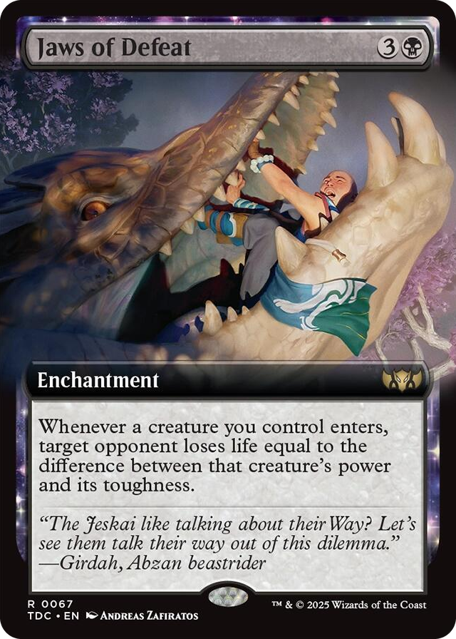 Jaws of Defeat (Extended Art) #67 R - Commander: Tarkir: Dragonstorm Pokemon card