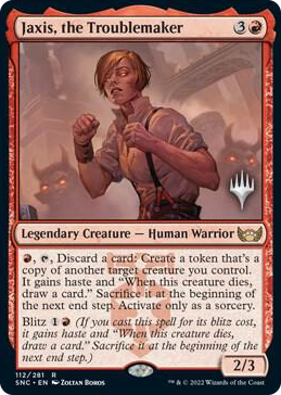 0112 Jaxis, the Troublemaker R Promo Pack: Streets of New Capenna