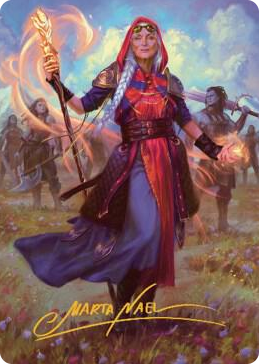 0034 Jaya, Fiery Negotiator Art Card (34/81) (Gold-Stamped Signature) S Art Series: Dominaria United
