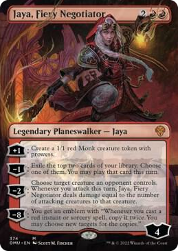 0374 Jaya, Fiery Negotiator (Borderless) M Dominaria United