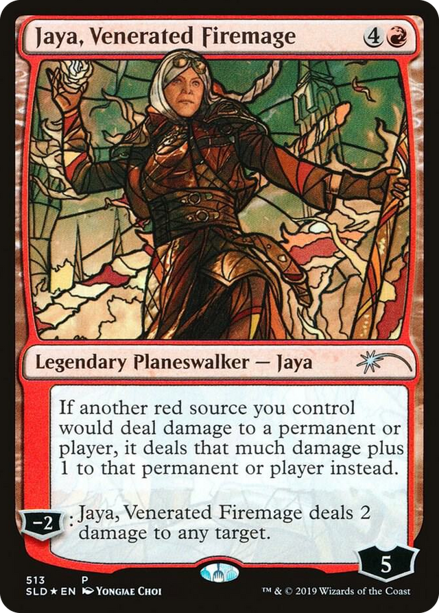 0513 Jaya, Venerated Firemage (Stained Glass) P Secret Lair Drop Series