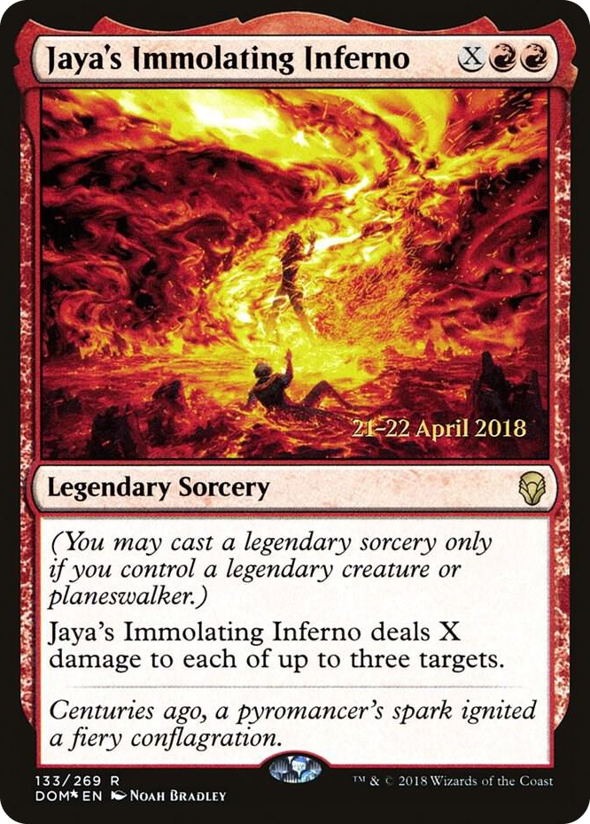 0133 Jaya's Immolating Inferno R Prerelease Cards