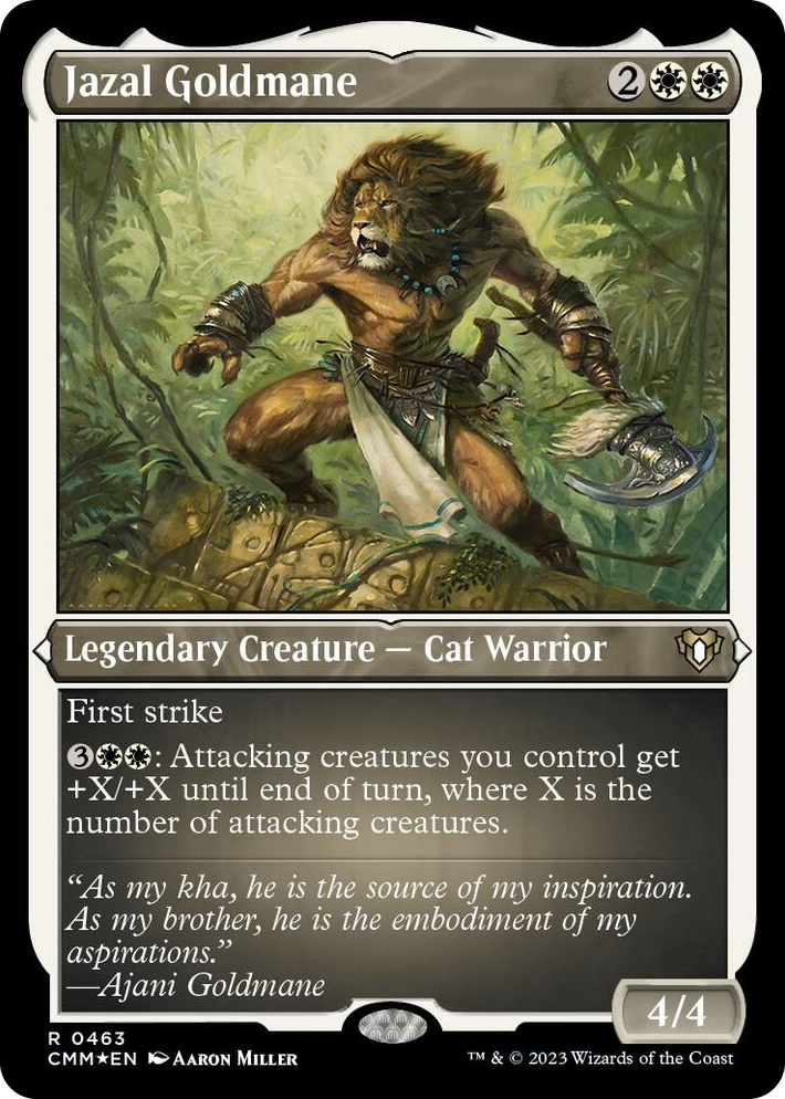 0463 Jazal Goldmane (Foil Etched) R Commander Masters