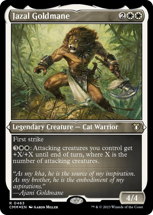 0463 Jazal Goldmane (Foil Etched) R Commander Masters