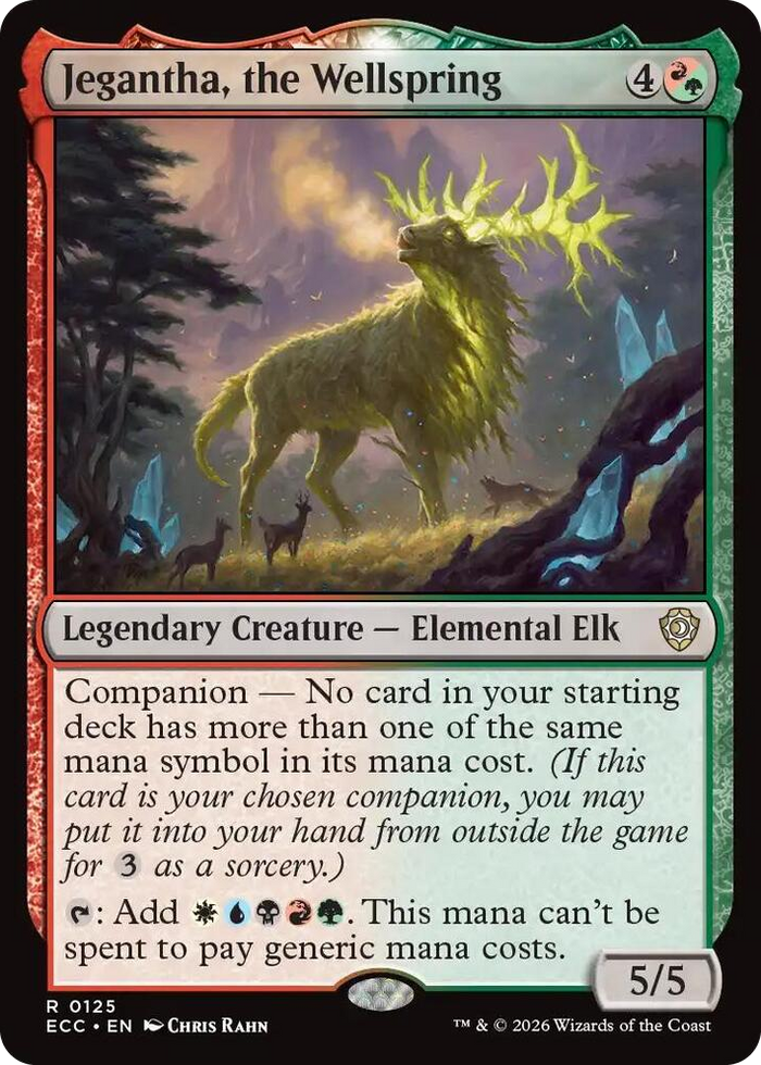 Jegantha, the Wellspring #125 R - Commander: Lorwyn Eclipsed Pokemon card