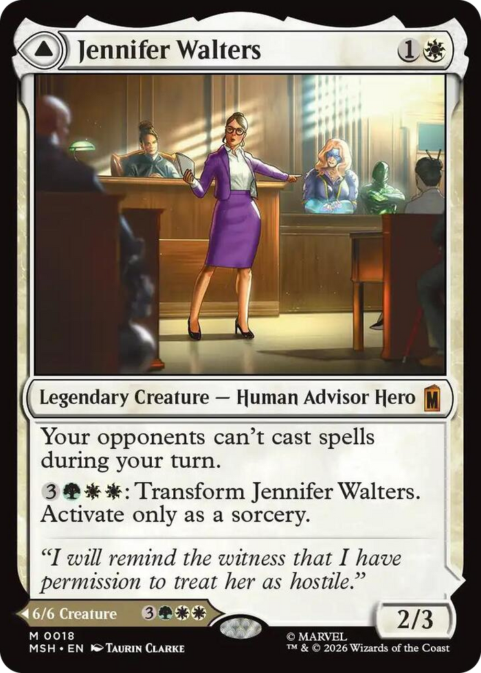 Jennifer Walters #18 M - Marvel Super Heroes Pokemon card