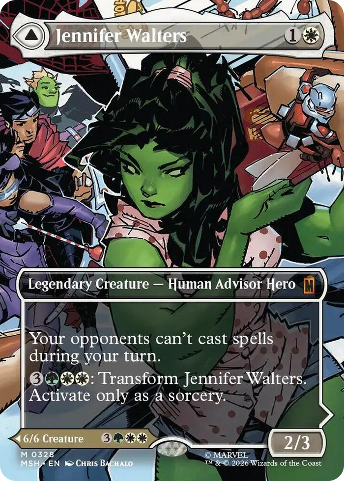 Jennifer Walters (Borderless) (0328) #328 M - Marvel Super Heroes Pokemon card