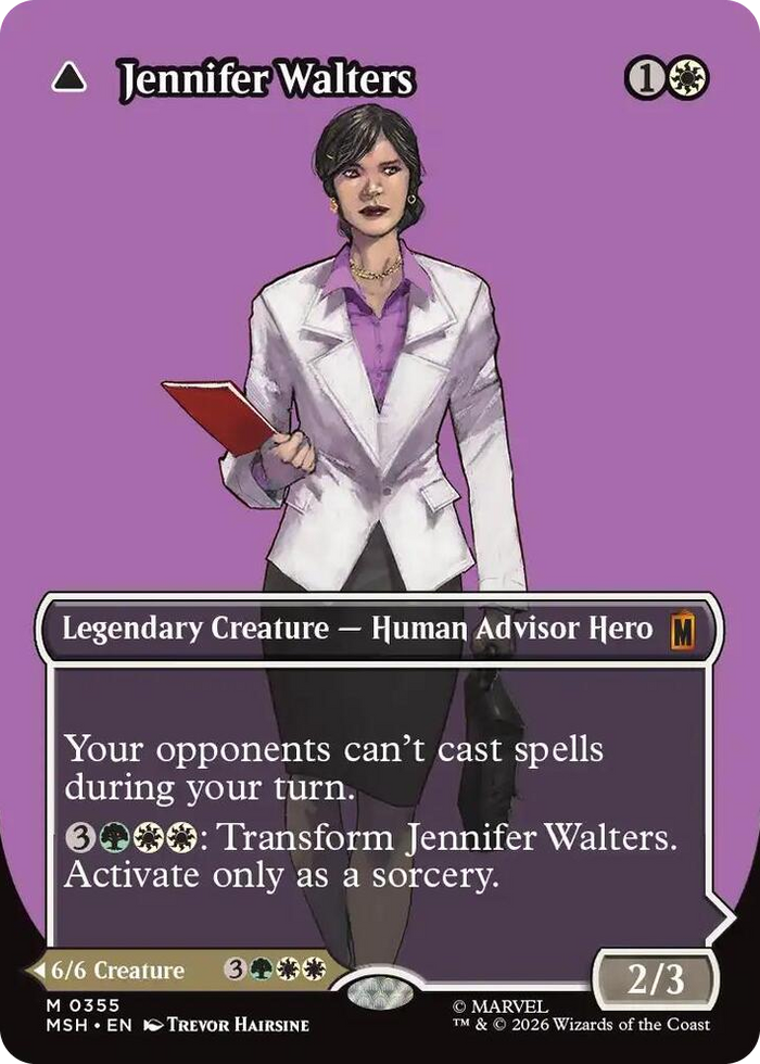 Jennifer Walters (Borderless) (0355) #355 M - Marvel Super Heroes Pokemon card