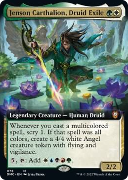 0078 Jenson Carthalion, Druid Exile (Extended Art) M Commander: Dominaria United