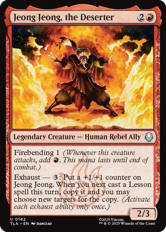 Jeong Jeong, the Deserter #142 U - The Last Airbender Pokemon card