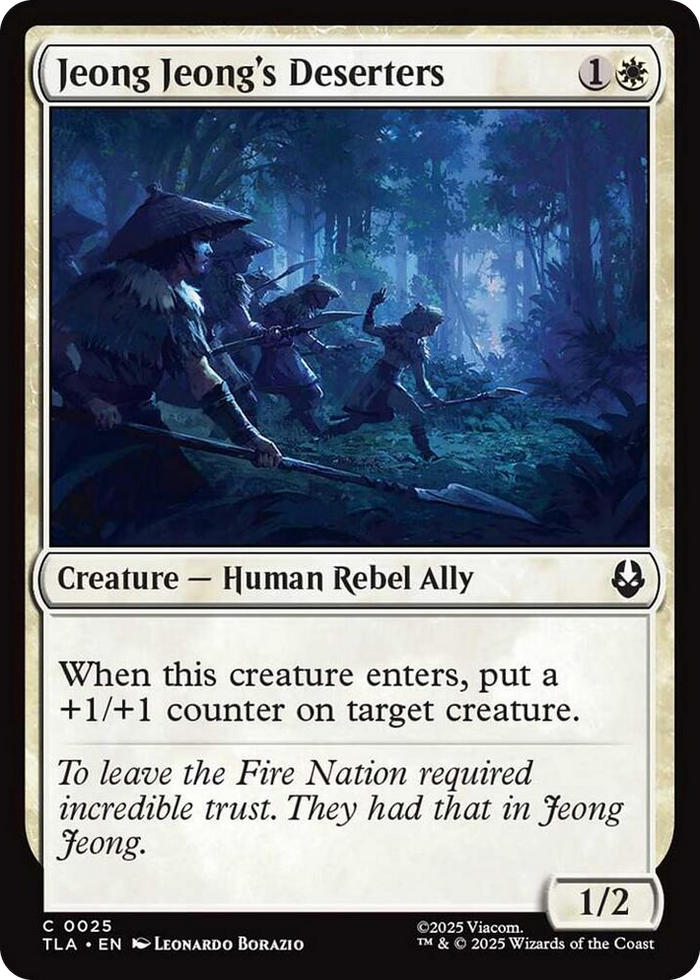 Jeong Jeong's Deserters #25 C - The Last Airbender Pokemon card