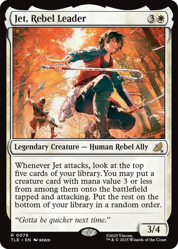 Jet, Rebel Leader #78 R - The Last Airbender: Eternal-Legal Pokemon card