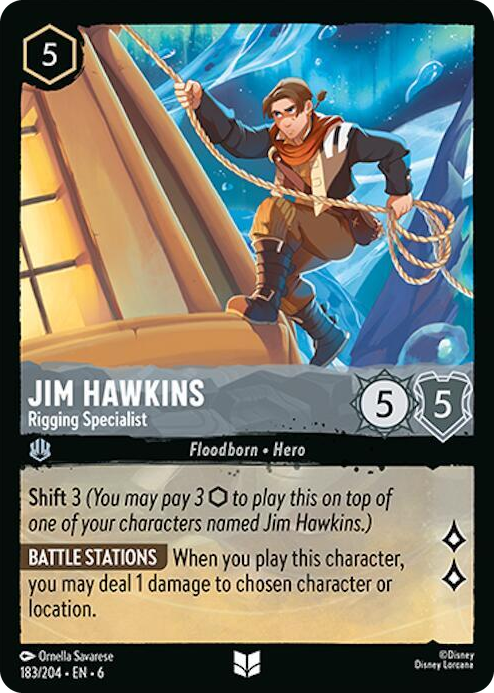 0183 Jim Hawkins - Rigging Specialist Uncommon Azurite Sea