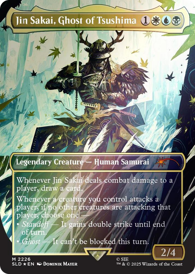 2226 Jin Sakai, Ghost of Tsushima (Rainbow Foil) M Secret Lair Drop Series