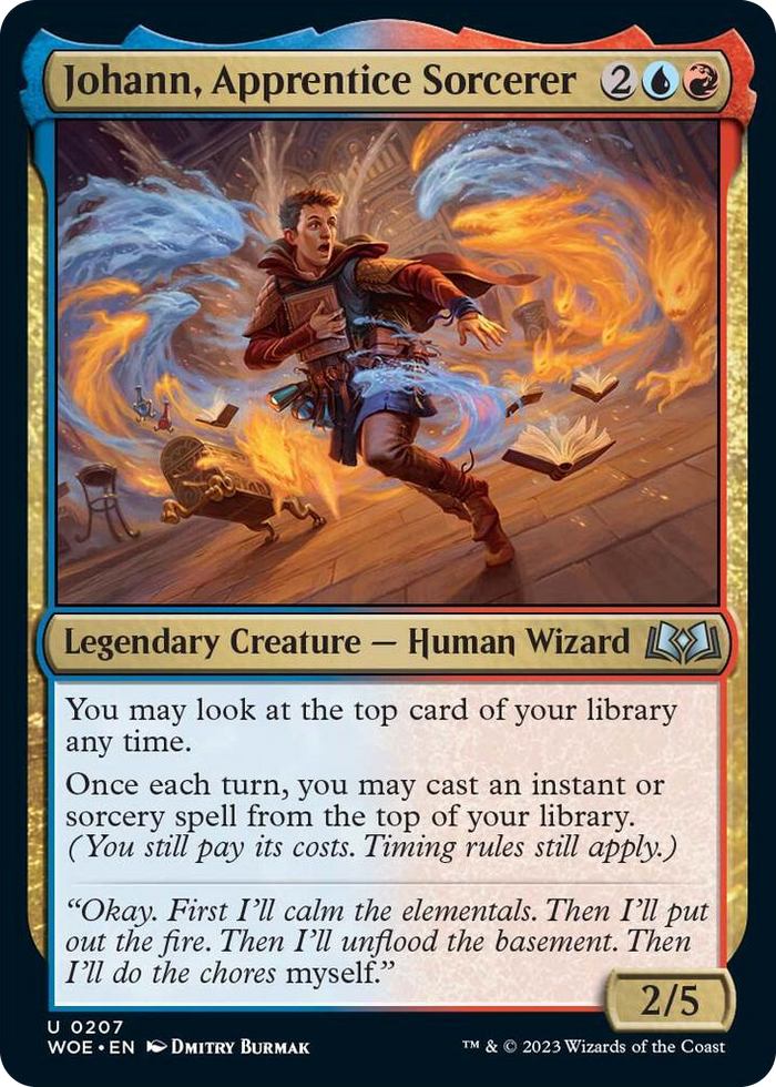 Johann, Apprentice Sorcerer #207 U - Wilds of Eldraine Pokemon card