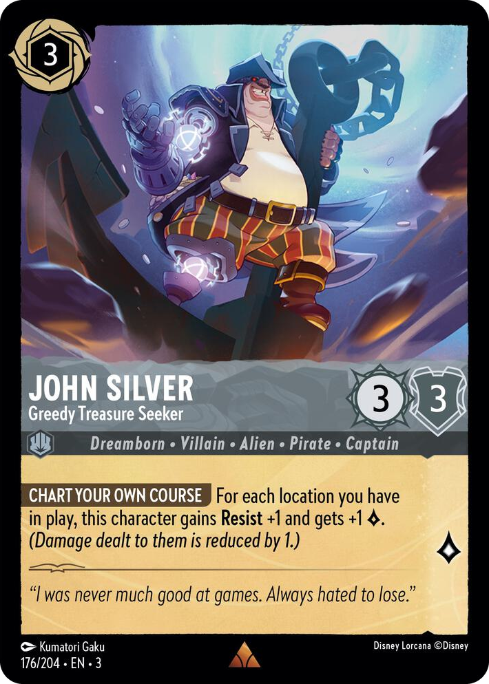 0176 John Silver - Greedy Treasure Seeker Rare Into the Inklands