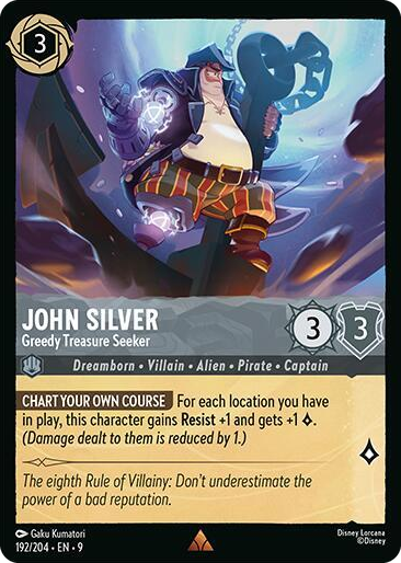 0192 John Silver - Greedy Treasure Seeker Rare Fabled