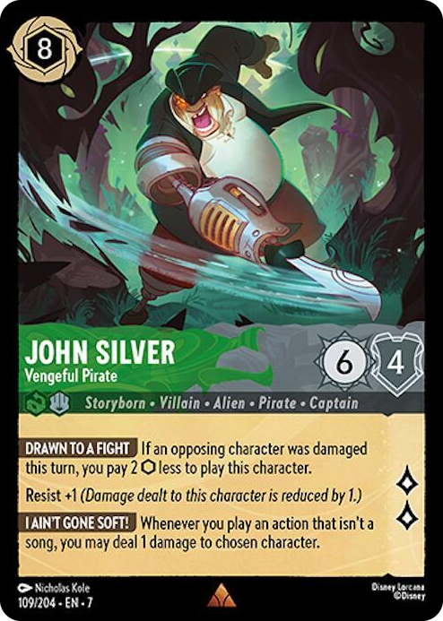 0109 John Silver - Vengeful Pirate Rare Archazia's Island