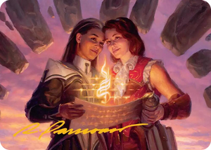 0005 Joined Researchers Art Card (Gold-Stamped Signature) S Art Series: Secrets of Strixhaven