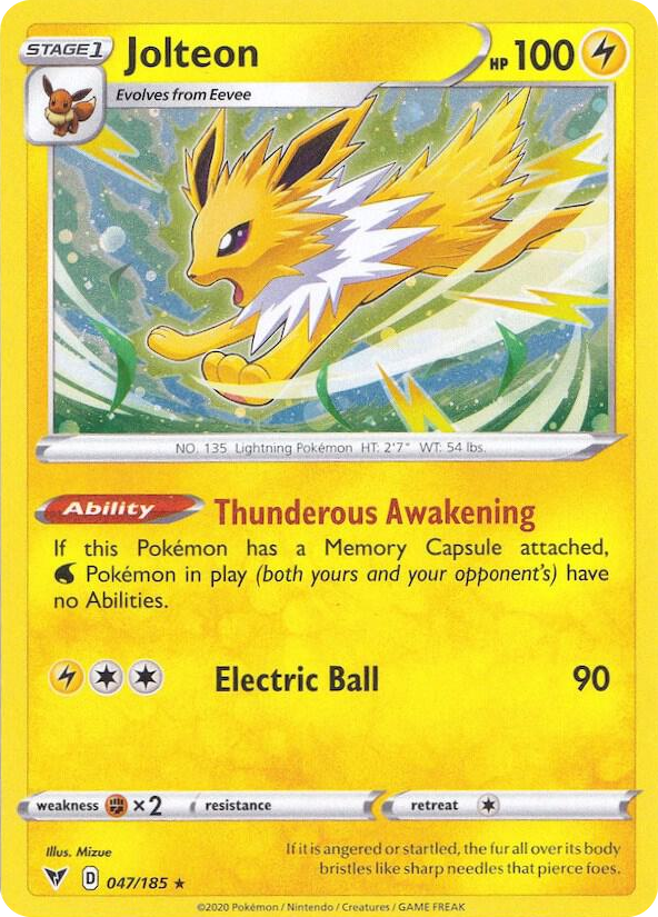 0047 Jolteon - 047/185 (Cosmos Holo) Promo Miscellaneous Cards & Products