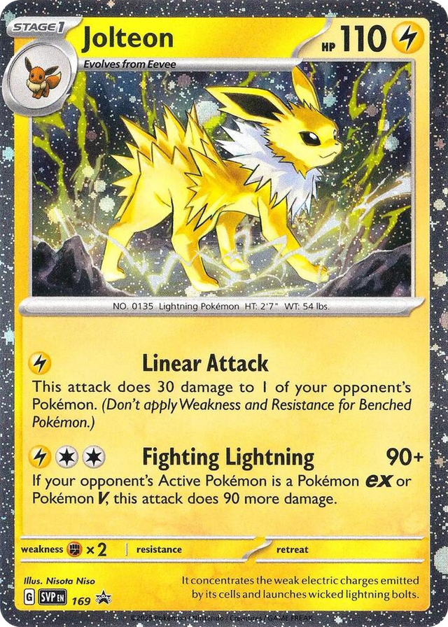 0169 Jolteon - 169 (Cosmos Holo) Rare Scarlet & Violet Promo Cards