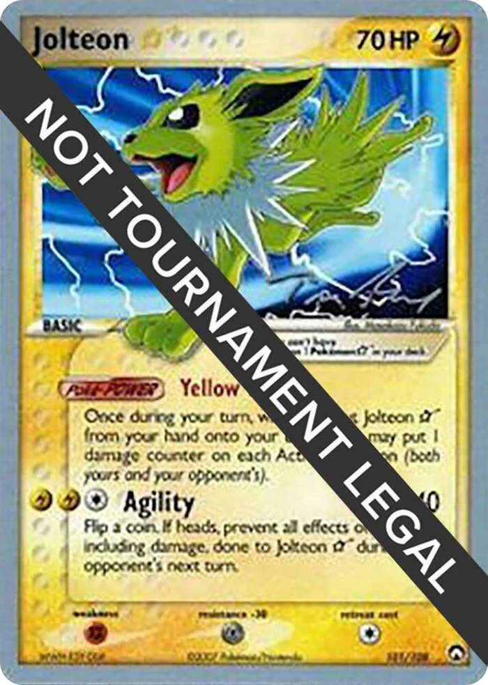 0101 Jolteon Star - 2007 (Tom Roos) Rare World Championship Decks