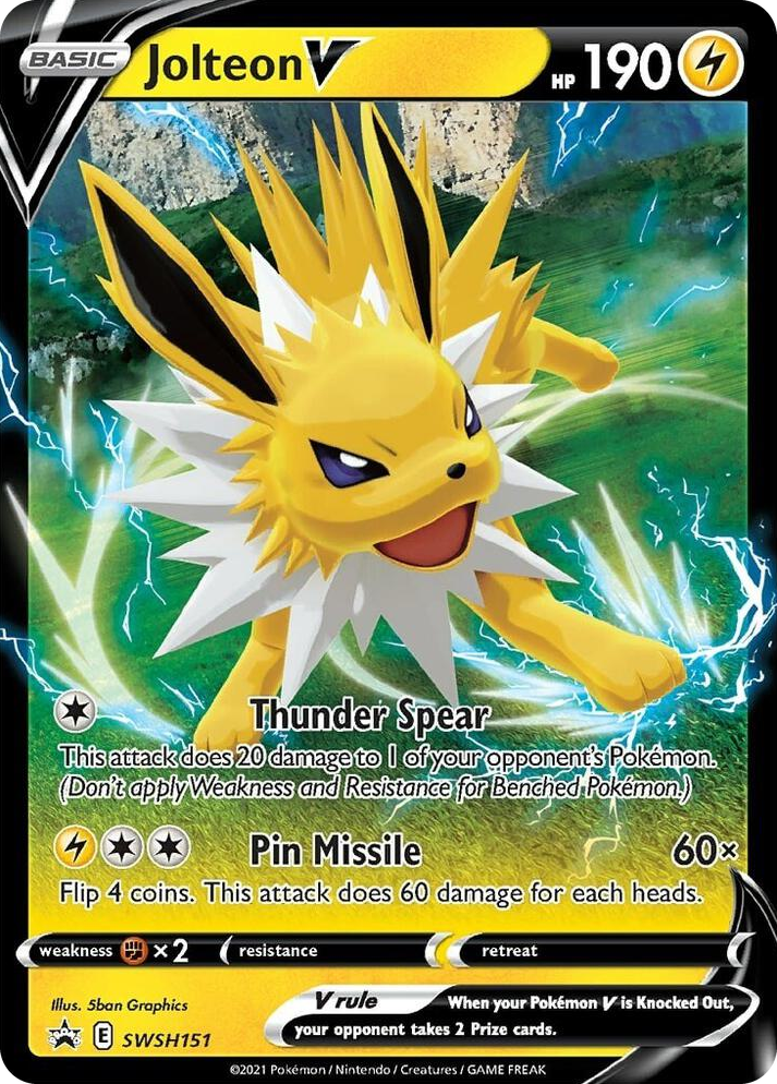 0151 Jolteon V - SWSH151 Promo Sword & Shield Promo Cards