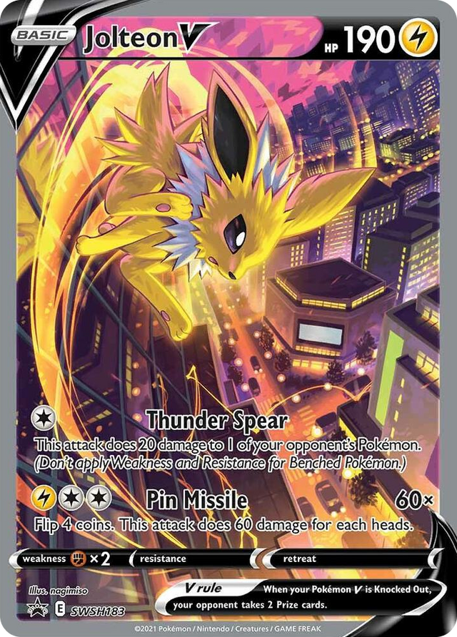0183 Jolteon V - SWSH183 Promo Sword & Shield Promo Cards