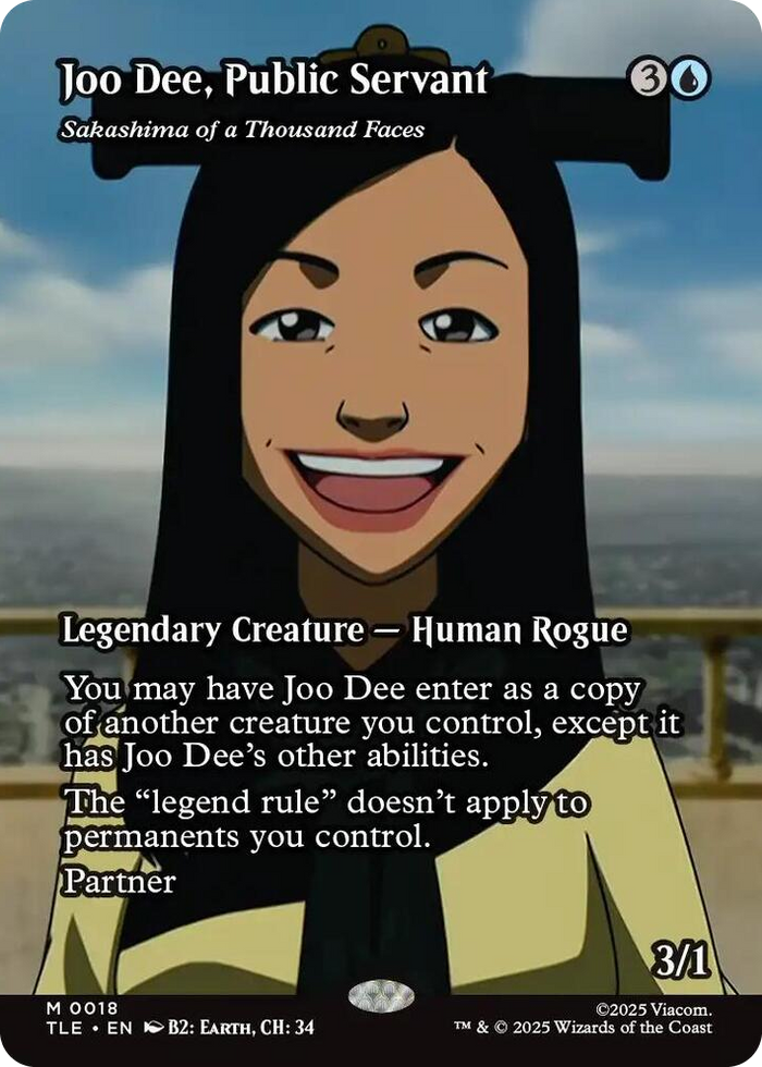 Joo Dee, Public Servant - Sakashima of a Thousand Faces (Borderless) #18 M - The Last Airbender: Eternal-Legal Pokemon card