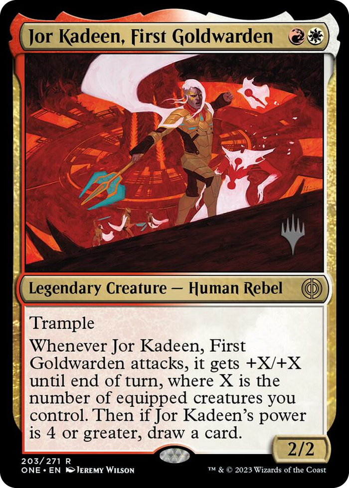 Jor Kadeen, First Goldwarden #203 R - Promo Pack: Phyrexia: All Will Be One Pokemon card