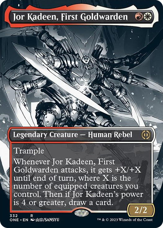 Jor Kadeen, First Goldwarden (Borderless) #332 R - Phyrexia: All Will Be One Pokemon card