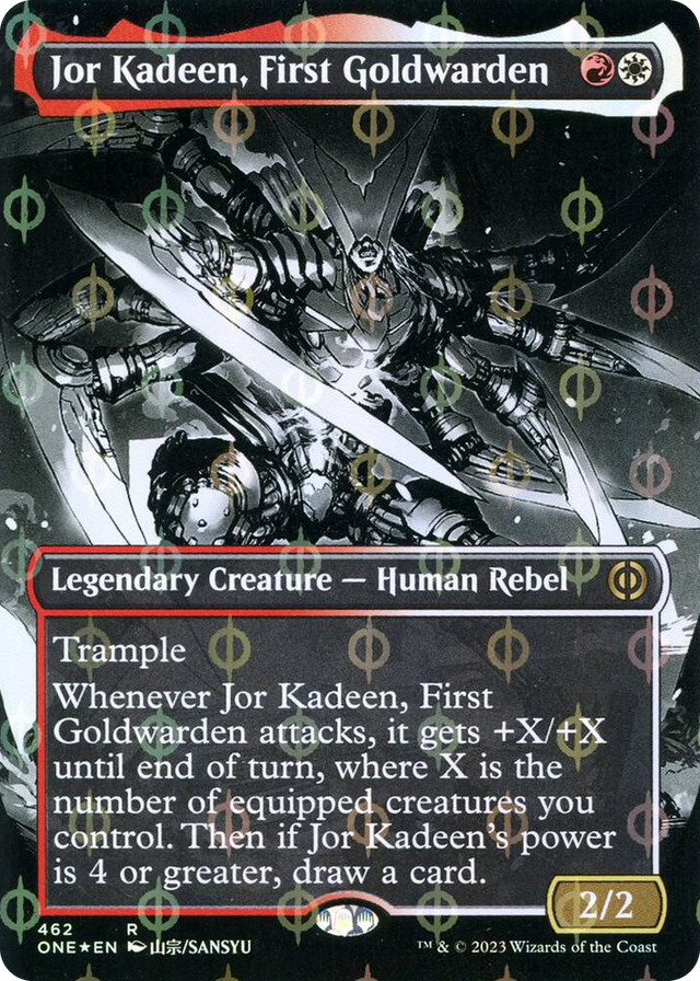 0462 Jor Kadeen, First Goldwarden (Borderless) (Step-and-Compleat Foil) R Phyrexia: All Will Be One