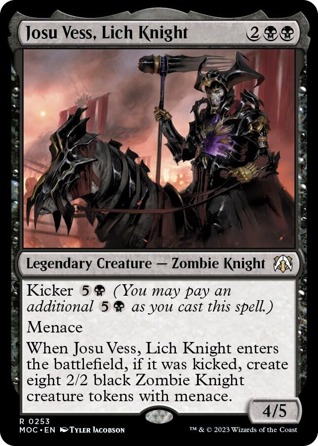 Josu Vess, Lich Knight #253 R - Commander: March of the Machine Pokemon card
