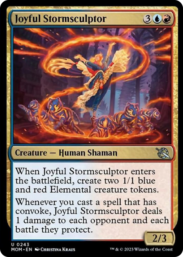 Joyful Stormsculptor #243 U - March of the Machine Pokemon card
