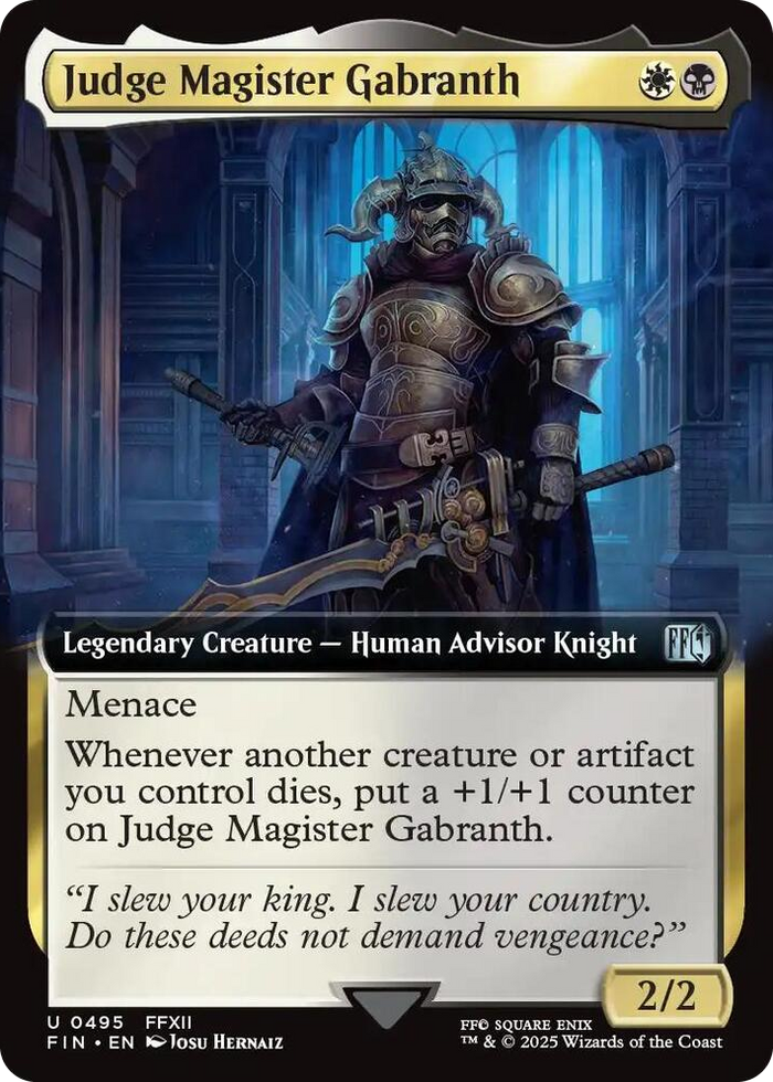 Judge Magister Gabranth (Extended Art) #495 U - FINAL FANTASY Pokemon card