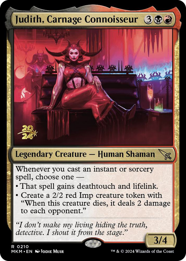 0210 Judith, Carnage Connoisseur R Prerelease Cards