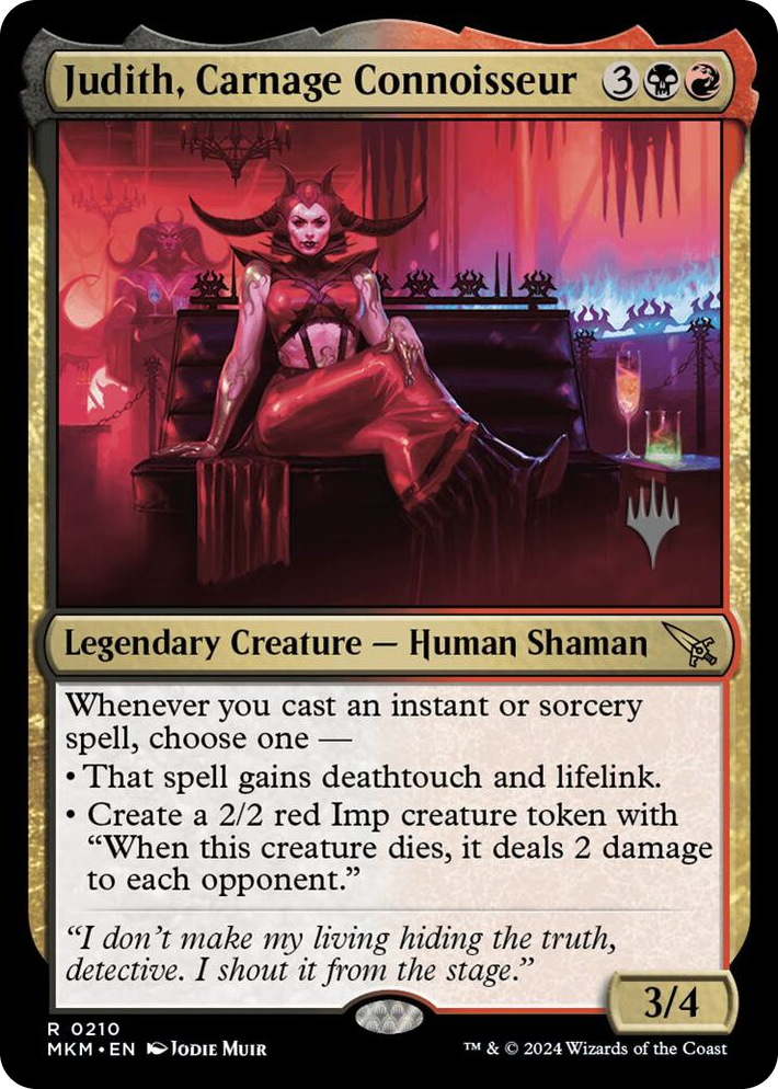 0210 Judith, Carnage Connoisseur R Promo Pack: Murders at Karlov Manor
