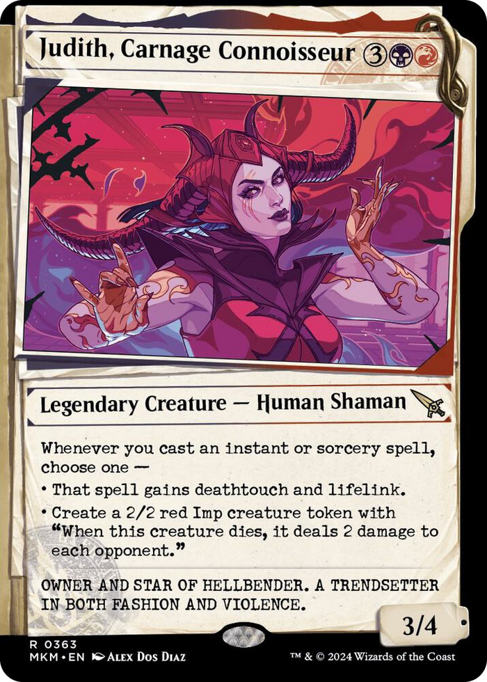 Judith, Carnage Connoisseur (Showcase) #363 R - Murders at Karlov Manor Pokemon card