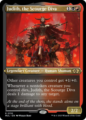 0110 Judith, the Scourge Diva (Foil Etched) R March of the Machine: Multiverse Legends
