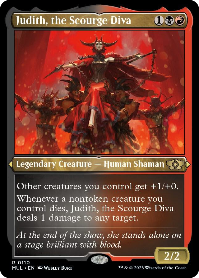 Judith, the Scourge Diva (Foil Etched) #110 R - March of the Machine: Multiverse Legends Pokemon card