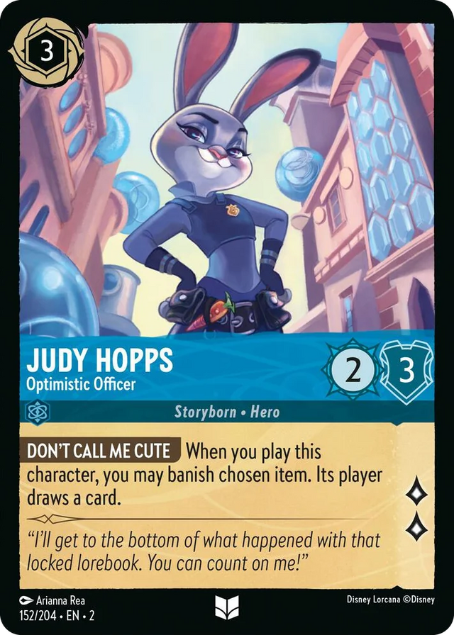 0152 Judy Hopps - Optimistic Officer Uncommon Rise of the Floodborn