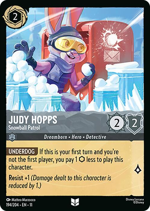 0194 Judy Hopps - Snowball Patrol Uncommon Winterspell