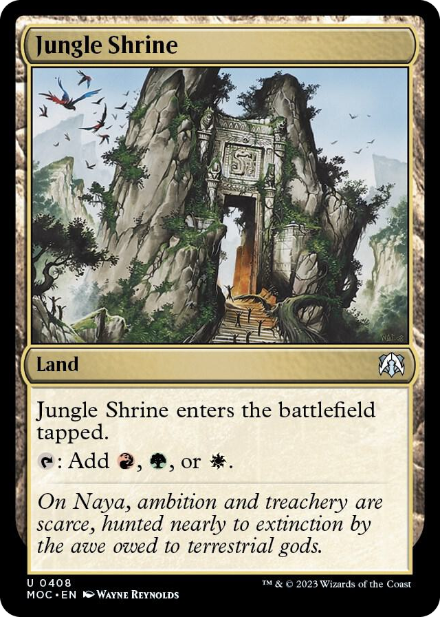 Jungle Shrine #408 U - Commander: March of the Machine Pokemon card
