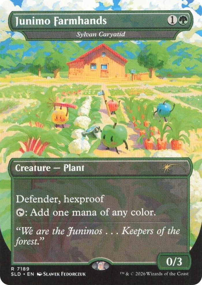 Junimo Farmhands - Sylvan Caryatid #7189 R - Secret Lair Drop Series Pokemon card
