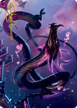 0038 Junji, the Midnight Sky Art Card (38/81) (Gold-Stamped Signature) S Art Series: Kamigawa: Neon Dynasty