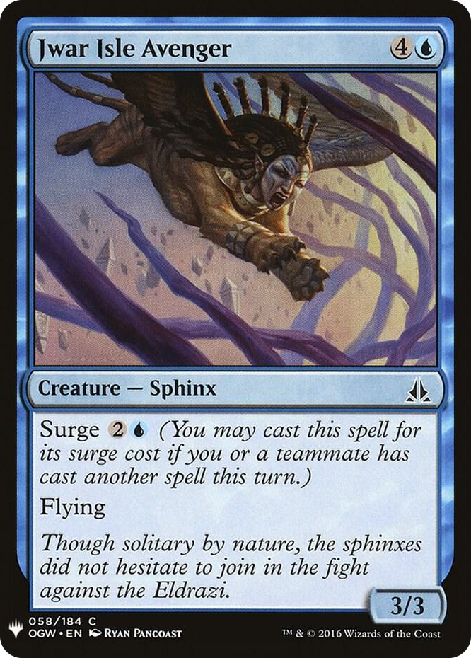 0058 Jwar Isle Avenger C The List Reprints